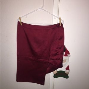 Red Silky Skirt